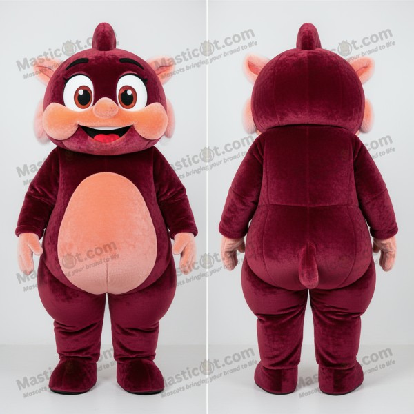 Maroon Plush Fish Ceviche Mascot - Masticot.com