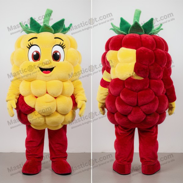 Yellow plump raspberry mascot - Raspberry - Masticot.com