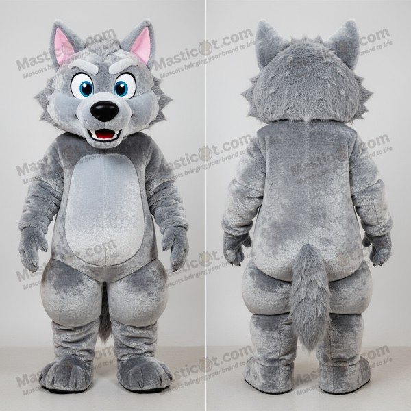 Silver gleaming werewolf mascot - Masticot.com