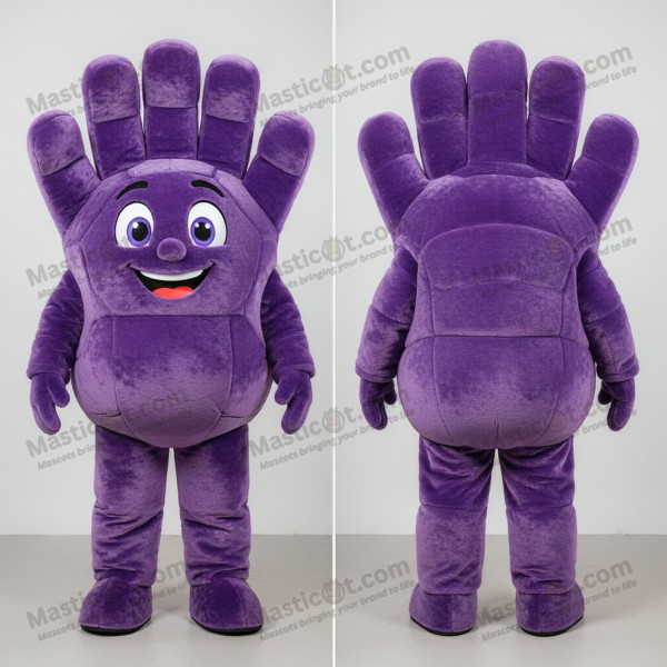 Violet Velvety Cartoon Handball Ball Mascot - Masticot.com