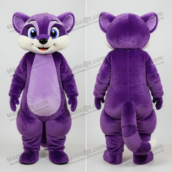 Lilac velvety mongoose mascot - Masticot.com