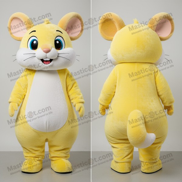 Mascotă Chinchilla Pufoasă, Galben Lămâie - Masticot.com