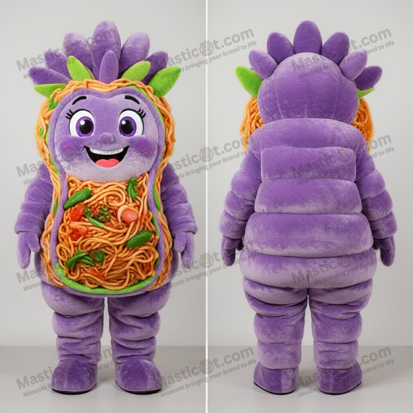 Lavendel-Turquoise Cartoon Pad Thai Mascot - Masticot.com