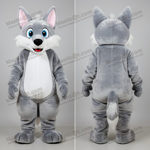 Stříbrný elegantní dingo maskot - Masticot.com