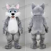 Silver sleek dingo-maskot - Masticot.com