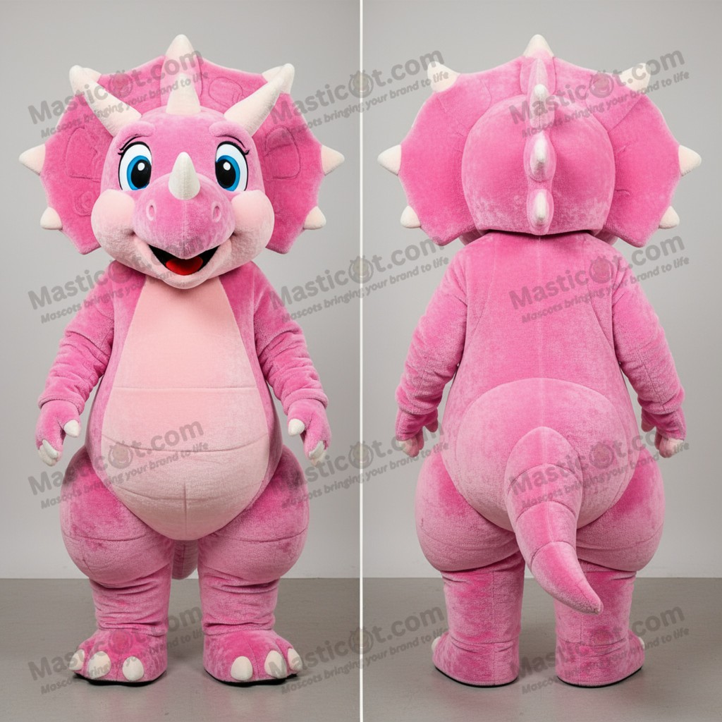 Mascotă triceratops jucăuș roz - Masticot.com