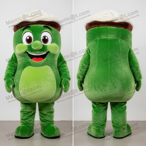 Green friendly moussaka mascot - Masticot.com