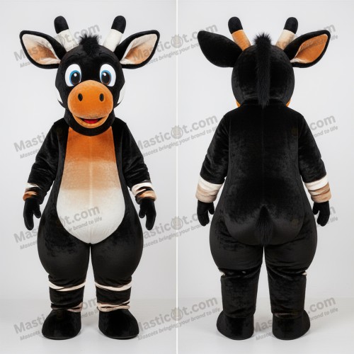 Black velvet okapi mascot - Masticot.com