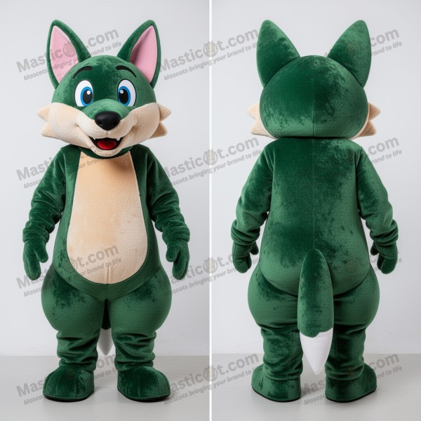 Forest green cuddly dingo mascot - Masticot.com