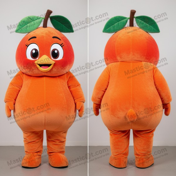 Deep orange plump plum mascot - Masticot.com