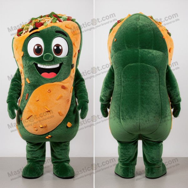 Forest green nacho mascot - Masticot.com