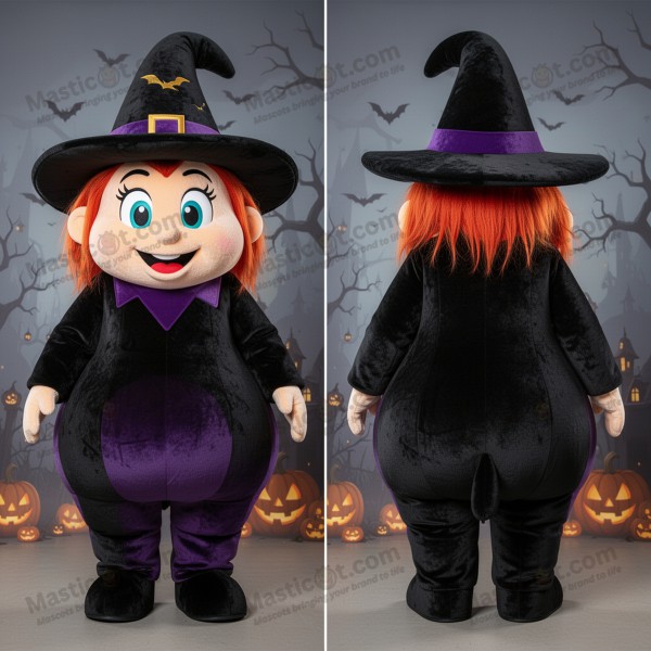 Black pointed witchs hat mascot - Masticot.com