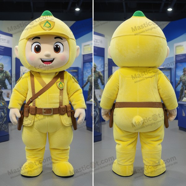 Hrdina letecké žluté armády – maskot v kostýmu -