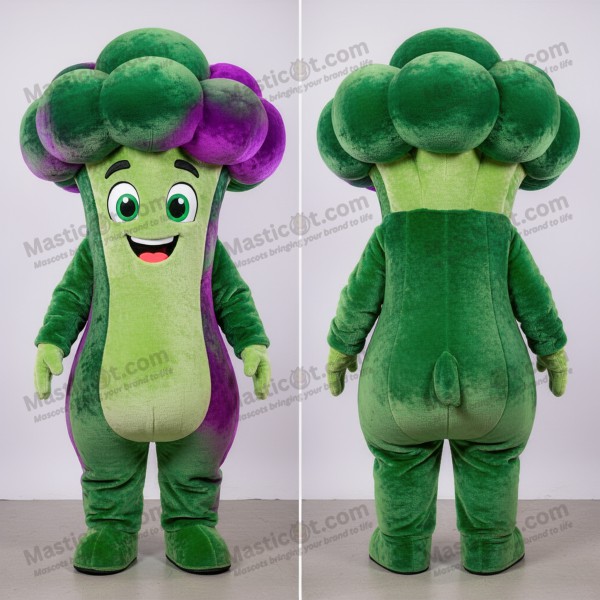 Vibrant green cheerful broccoli mascot - Masticot.com