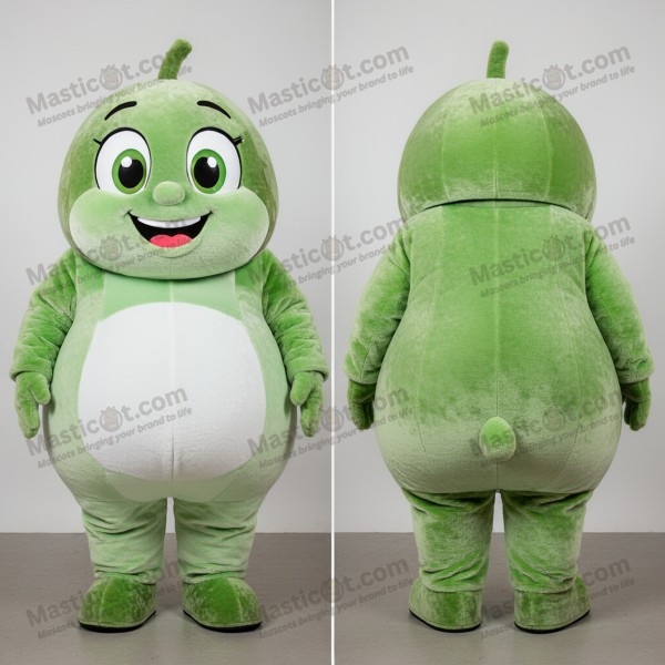 Olivengrønn ismascot med brede skuldre - Masticot.com