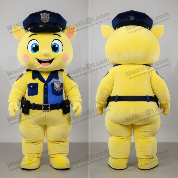 Policistova maskotka v citronově žluté barvě - Masticot.com