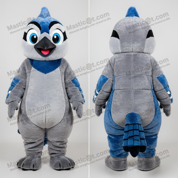 Vibrant blue feathered blue jay mascot - Masticot.com
