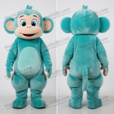 Mascotte Singe Cartoon Turquoise - Singe - MASTICOT_727 - Masticot.com