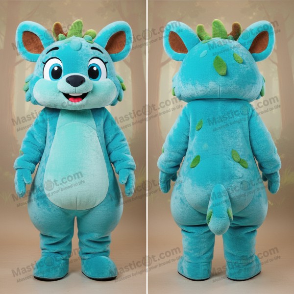 Charcoal cyan fox mascot - Masticot.com