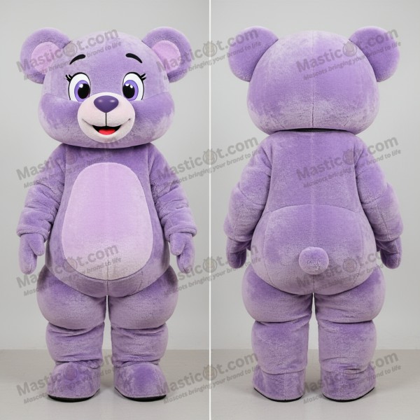 Lavender plush teddy bear mascot - Masticot.com