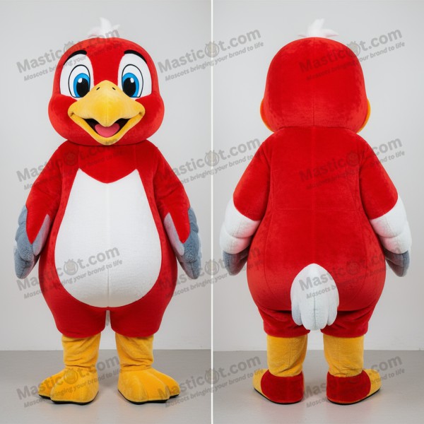 Crimson Feathered Seagull Mascot - Masticot.com
