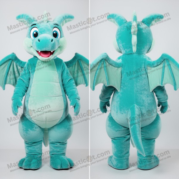 Turquoise broad winged dimorphodon mascot - Masticot.com
