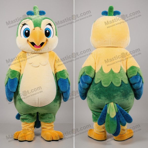 Creamy yellow vibrant parrot mascot - Masticot.com