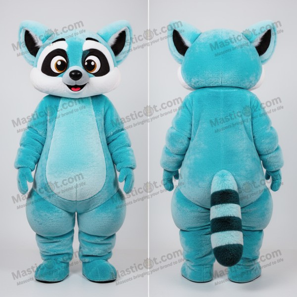 Cyan velvety lemur mascot - Masticot.com