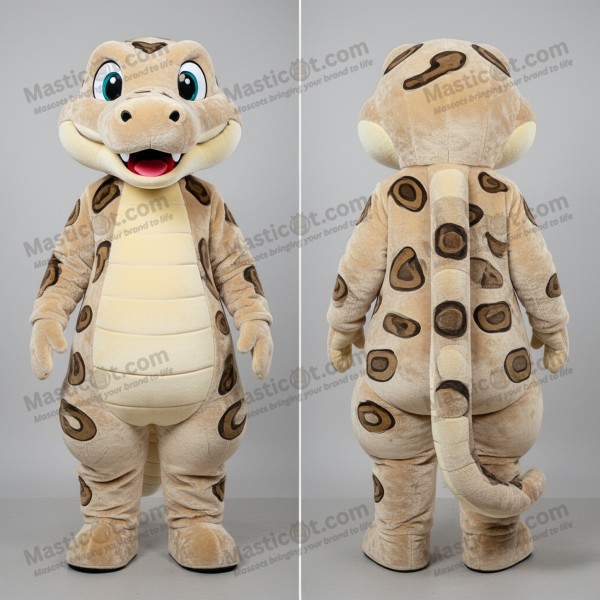 Beige friendly python mascot - Masticot.com
