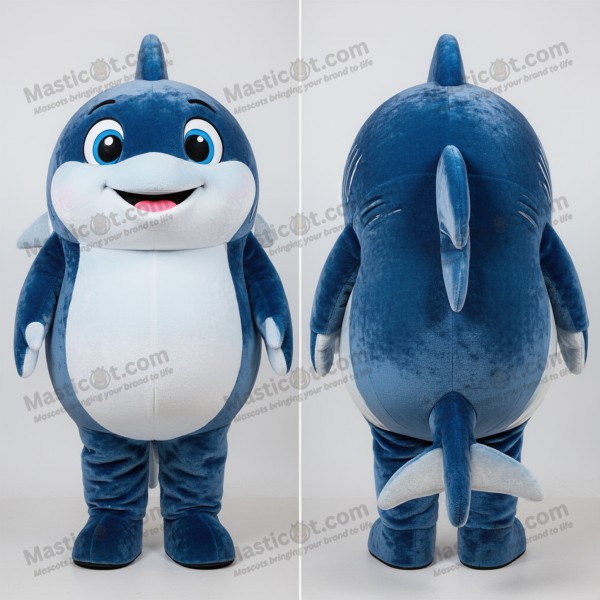 Navy velvety salmon mascot - Masticot.com