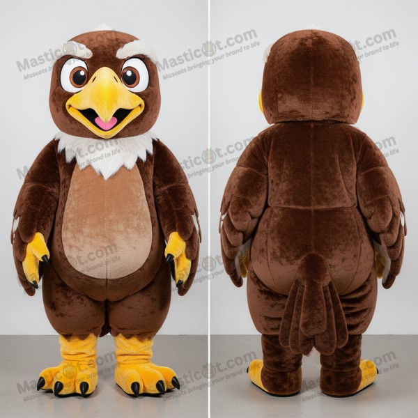 Russet brown soaring haasts eagle mascot - Masticot.com