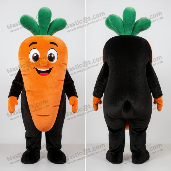 Vibrant orange plush carrot mascot - Masticot.com