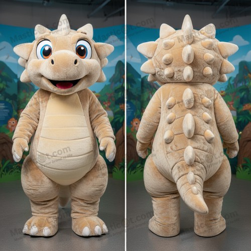 Disfraz de anquilosaurio acorazado beige - Masticot.com