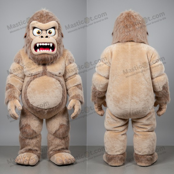 Velvety beige sasquatch mascot - Masticot.com