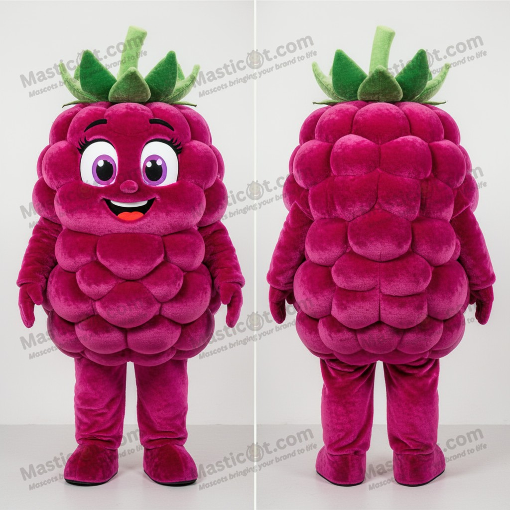 Magenta plump raspberry mascot - Masticot.com