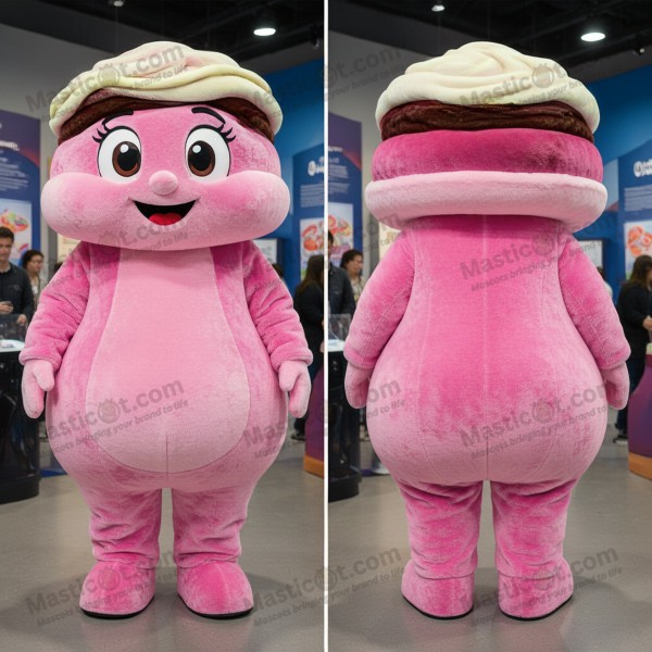 Velvety pink moussaka mascot - Masticot.com