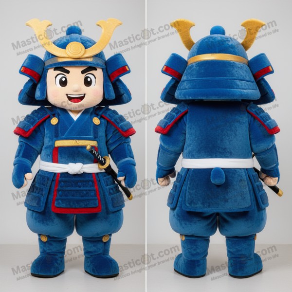 Navy silver sleek samurai mascot - Masticot.com