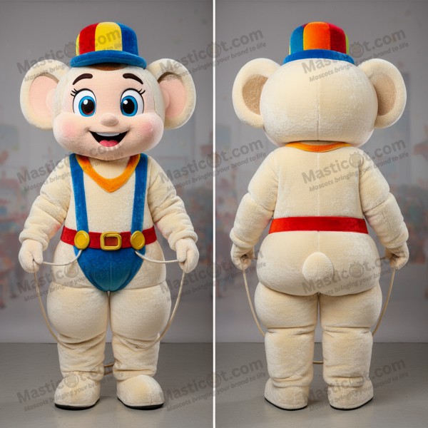 Kremaktig, myk tightrope walker-maskot - Masticot.com