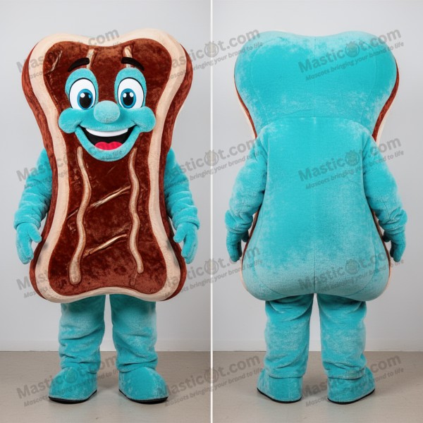Velvety cyan bbq ribs mascot - Masticot.com