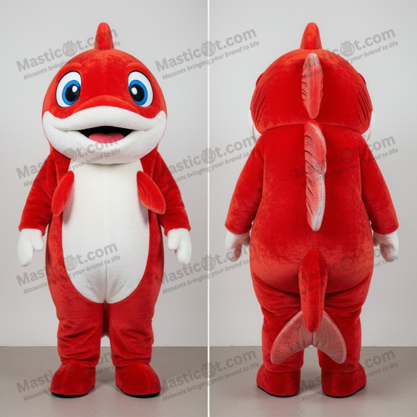 Crimson Velvety Salmon Mascot - Masticot.com