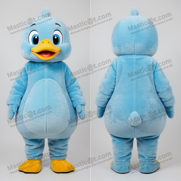 Sky blue fluffy gosling mascot - Gosling - Masticot.com