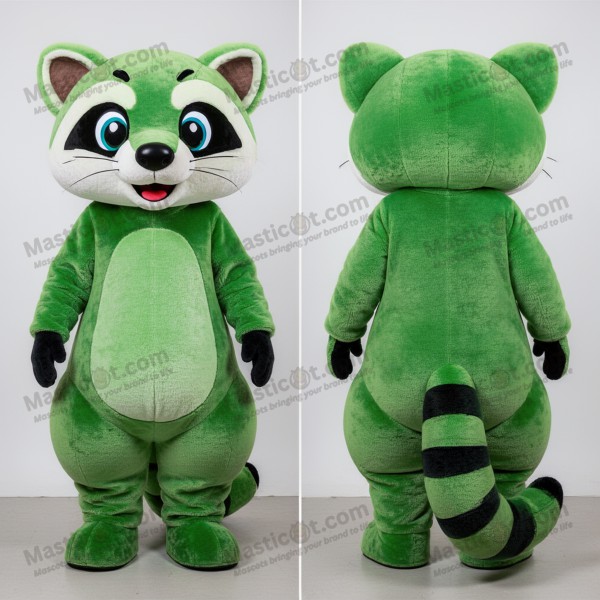 Emerald green playful civet mascot - Masticot.com
