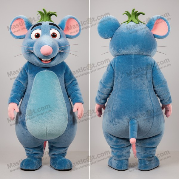 Sky Blue Velvety Ratatouille Mascot - Masticot.com