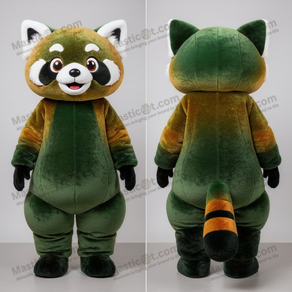 Forest Green Cartoon Red Panda Mascot - Masticot.com