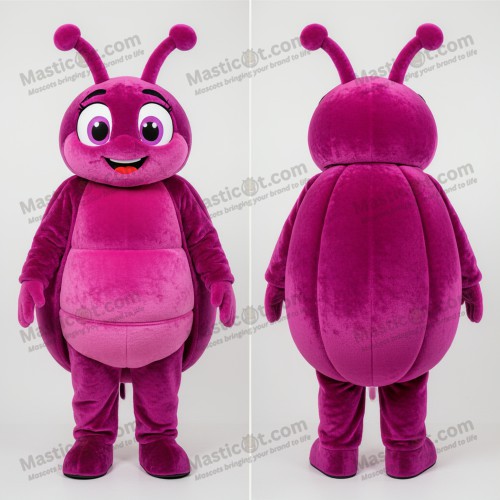 Magenta Padded Cartoon Beet Mascot - Masticot.com