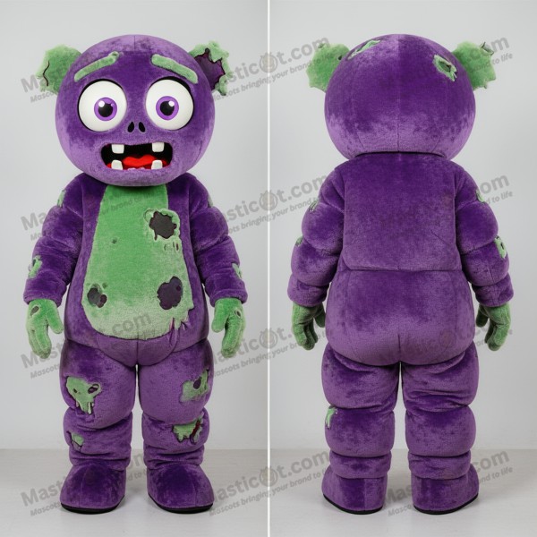 Velvet Purple Wedding Zombie Mascot - Masticot.com