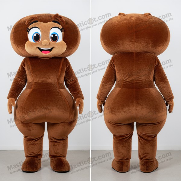 Brown rounded hourglass mascot - Masticot.com