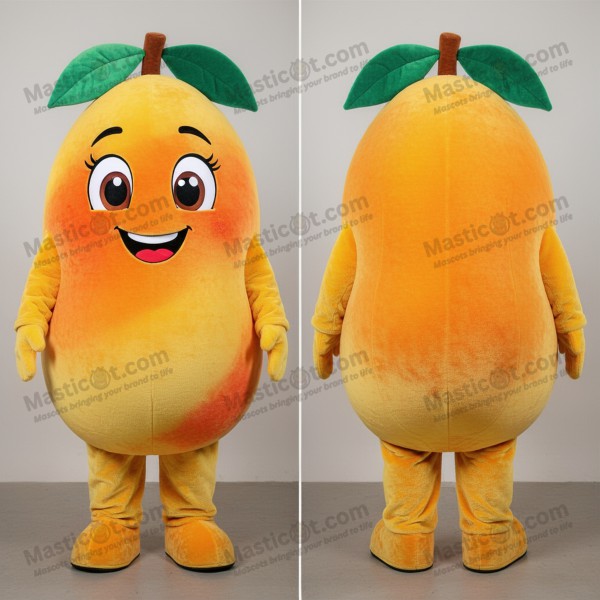 Disfraz de Mascota de Mango Dorado Aterciopelado -