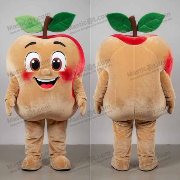 Golden Round Apple Mascot - Masticot.com