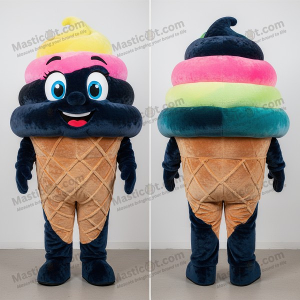 Mascota de Helado de Cono Azul Juguetón - Masticot.com